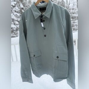 Richie Le Utility Pullover Shirt Sage Green Button Front Size Large NWT